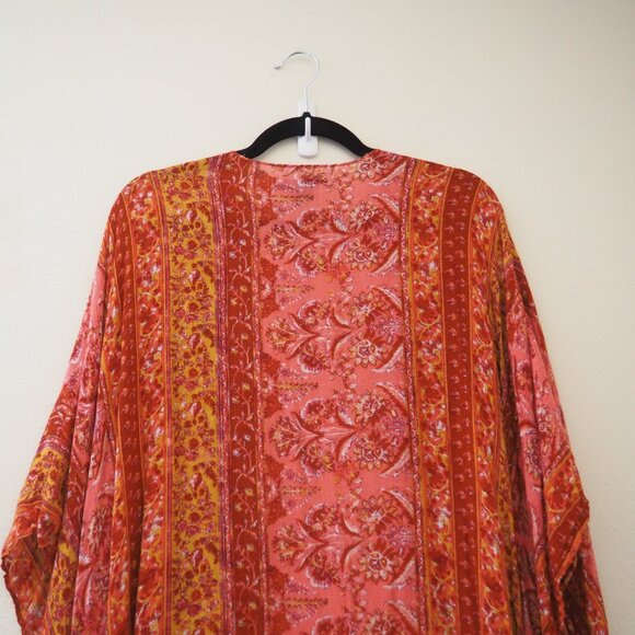 American Eagle Boho Scarf Print Kimono sz OS - Picture 6 of 7